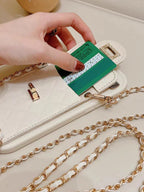 Metal Bow Bear Rhombus Card Holder iPhone Case