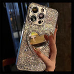 electroplated-glitter-epoxy-makeup-mirror-iphone-case - Viexta