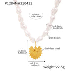 Ocean Series Baroque Shell Necklace - Viexta