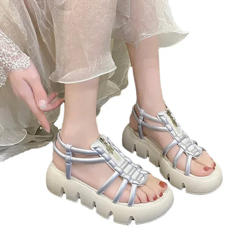 Casual Mid Heel Platform Sandals - Viexta