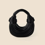 Glossy Woven Fashion Handbag - Viexta
