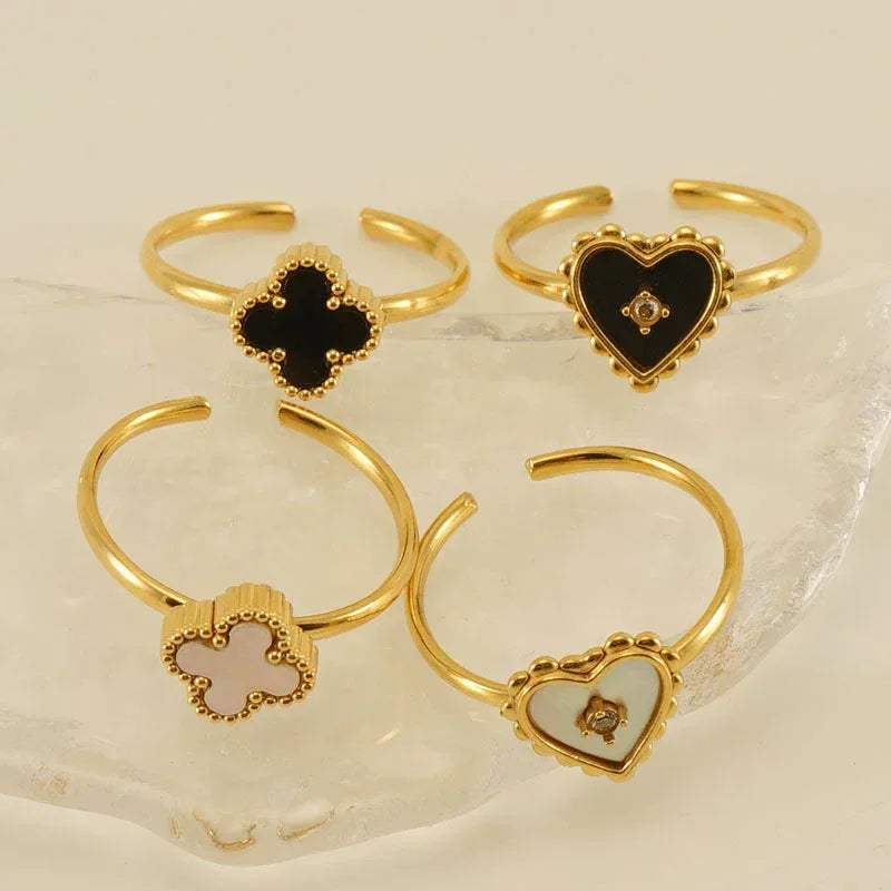Heart-shaped Stainless Steel Ring - Viexta