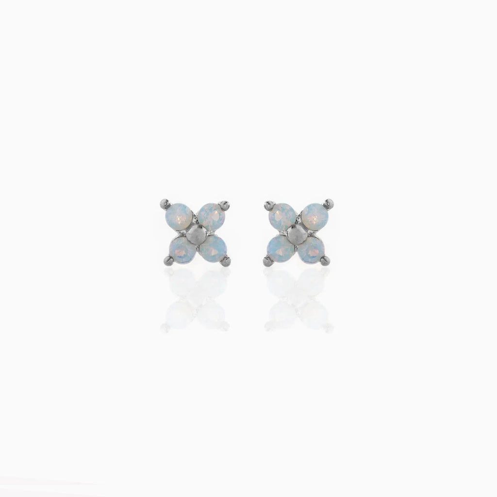 Blue Flower Stud Earrings - Viexta