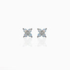Blue Flower Stud Earrings - Viexta