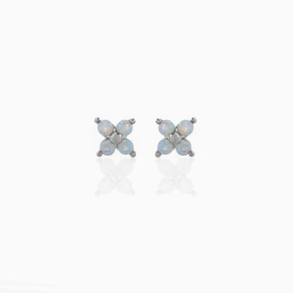 Blue Flower Stud Earrings