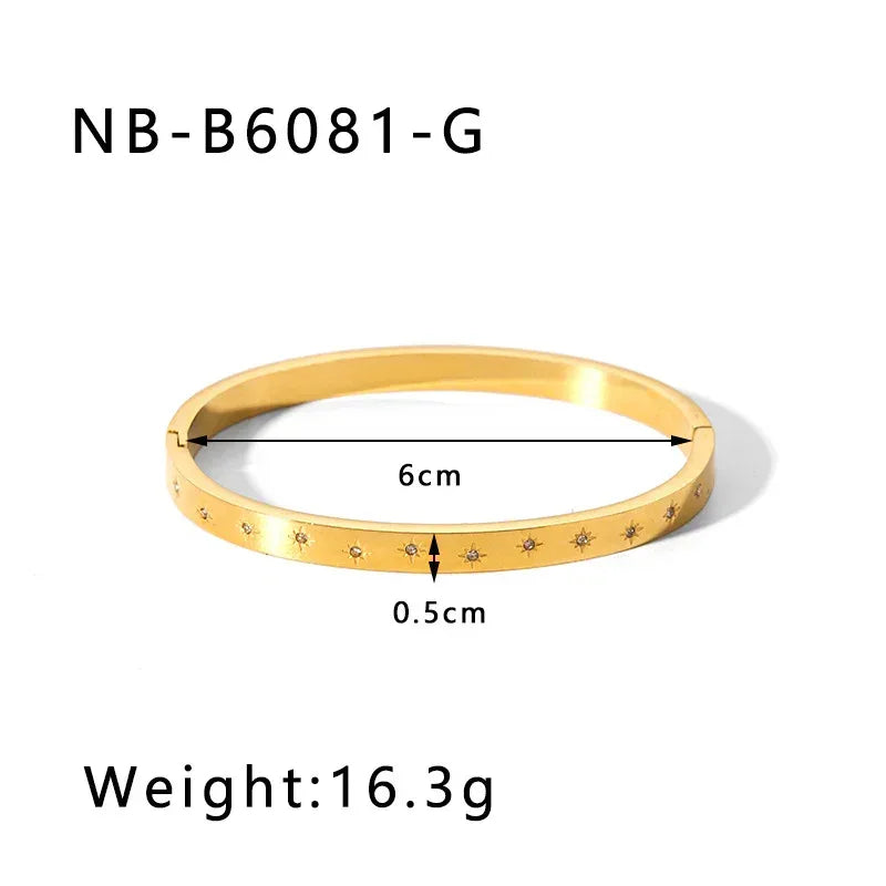 zircon-titanium-steel-electroplated-bracelet - Viexta