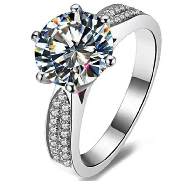 Six-claw 1 Karat Engagement Ring - Viexta
