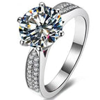 Six-claw 1 Karat Engagement Ring - Viexta