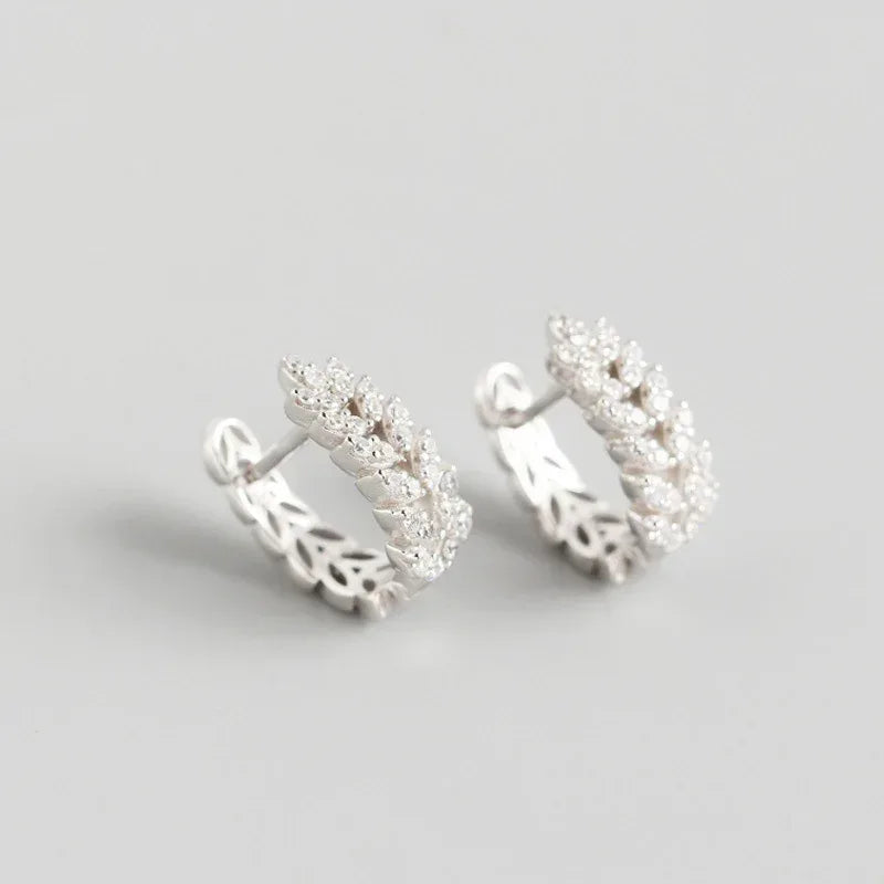 Diamond-embedded Gold-plated Versatile Earrings - Viexta