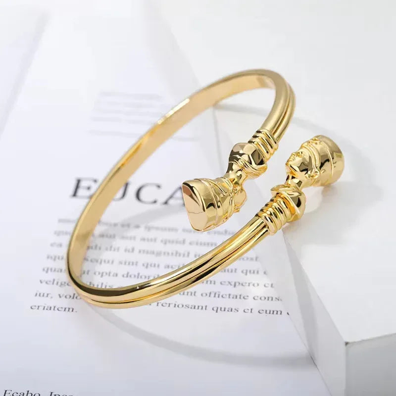 Egyptian Pharaoh Head Hook Bracelet - Viexta