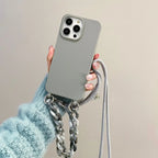 Candy Color Chain Lanyard Soft Lanyard iPhone Case - Viexta