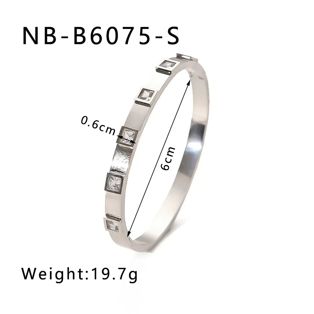 zircon-titanium-steel-electroplated-bracelet - Viexta