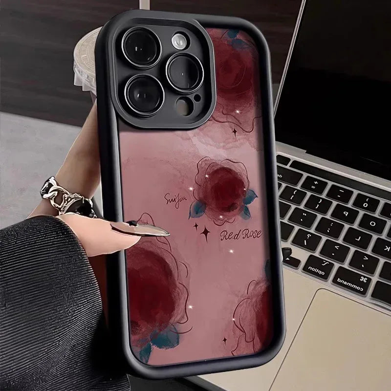 Blooming Rose Silicone iPhone Case - Viexta