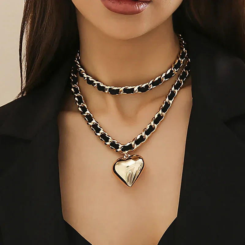 Double-layer Punk Style Neckwear - Viexta
