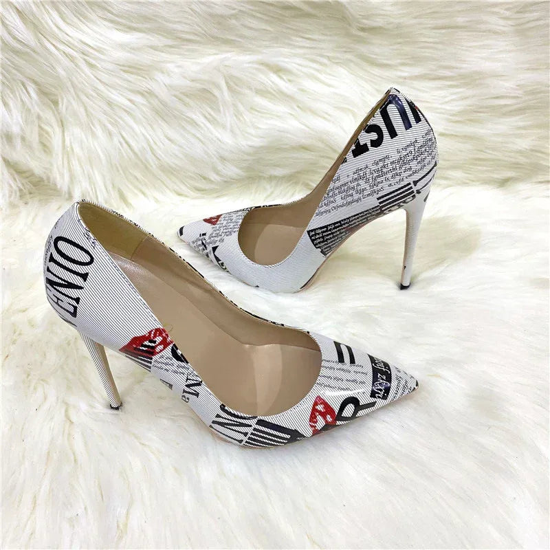 Stiletto Heel Pointed Toe Low-cut Heels - Viexta