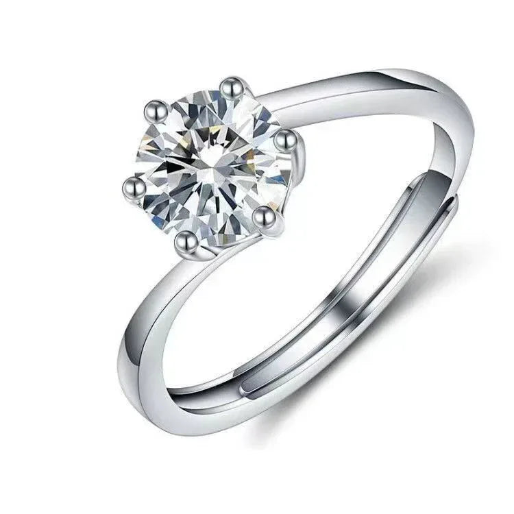 Six-claw 1 Karat Engagement Ring - Viexta
