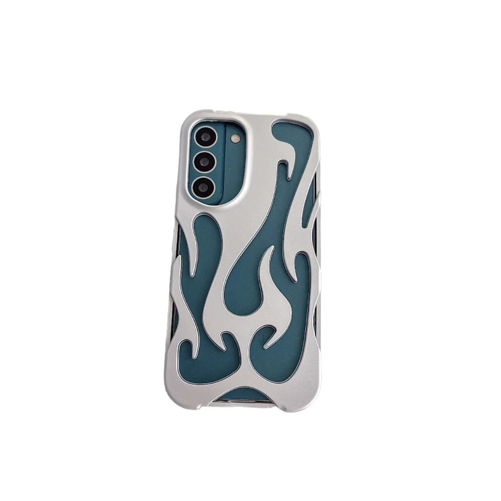 Hollow Flame Pattern Samsung Heat Dissipation Protective Cover - Viexta