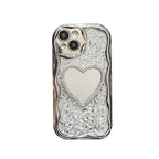 Heart Shape Mirror Sequins iPhone Case