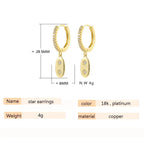 Octagonal Groove Earrings - Viexta