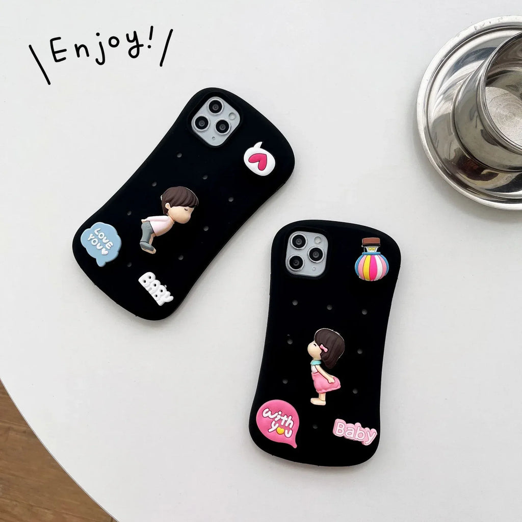 Couple Silicone Drop-resistant Heat Dissipation iPhone Case - Viexta