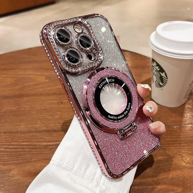 Edge Drill Gradient Color Magnetic Suction iPhone Case - Viexta