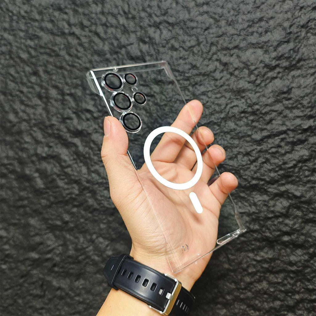 Frameless Magnetic Suction Lens Protector Frosted Samsung Case - Viexta