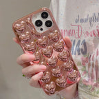 Solid Color Stereo Heart iPhone Case - Viexta