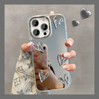 electroplating-pleated-three-dimensional-heart-iphone-case - Viexta