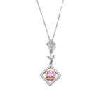 Square Diamond Pendant Necklace For Women - Viexta