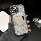 Heart Shape Mirror Sequins iPhone Case