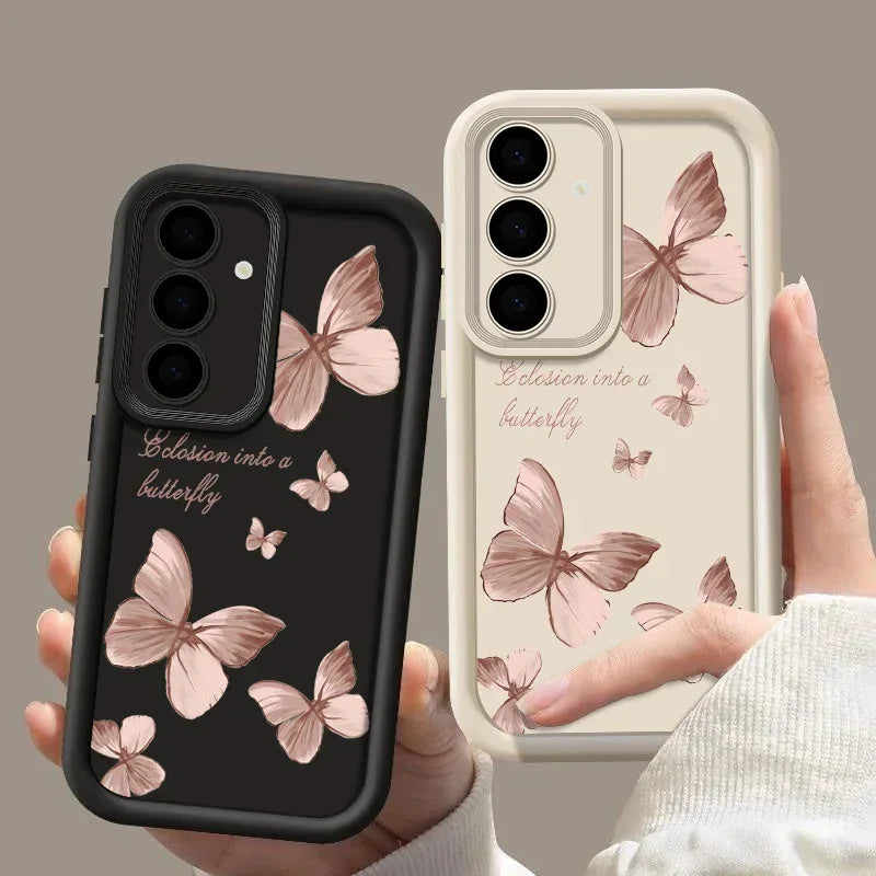 Anti-fall Ladder Graffiti Painted Butterfly Samsung Phone Case - Viexta