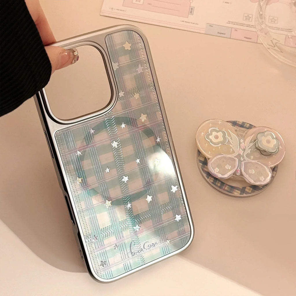 Gilding Rotating Bow Magnetic Bracket iPhone Case - Viexta