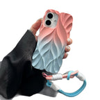 Personalized Leaf Pattern Gradient iPhone Case