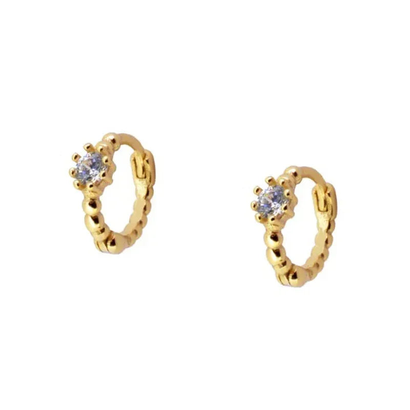 Round Rhinestone Earrings - Viexta