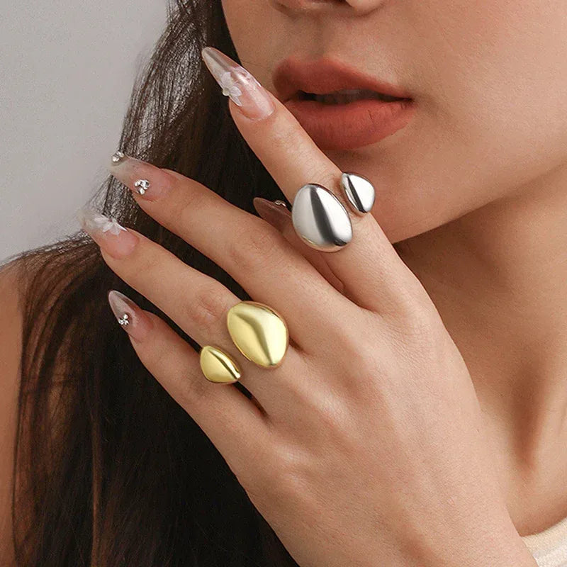 Liquid Lava Curved Ring - Viexta