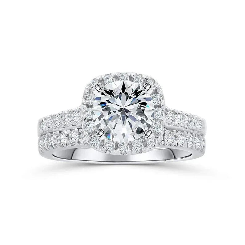 Zircon Engagement Two-piece Ring - Viexta