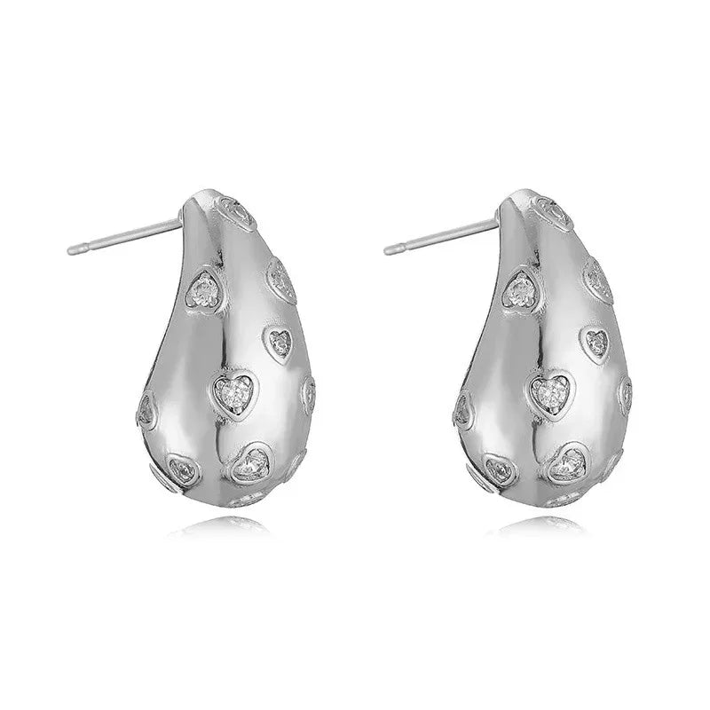 Zirconium Water Drop-shaped Earrings - Viexta