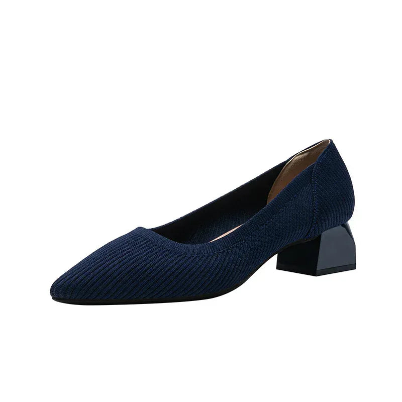 Pointed Shallow Medium High Heel - Viexta