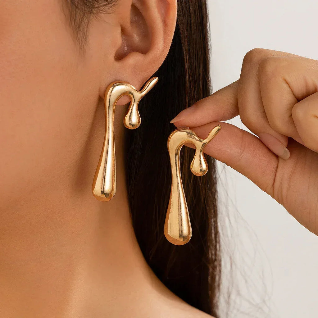 Irregular Water-drop Eardrops Earrings - Viexta