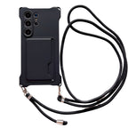 Four-corner Liquid Card Holder Lanyard iPhone Case