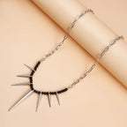 Punk Stitching Chain Black Beaded - Viexta