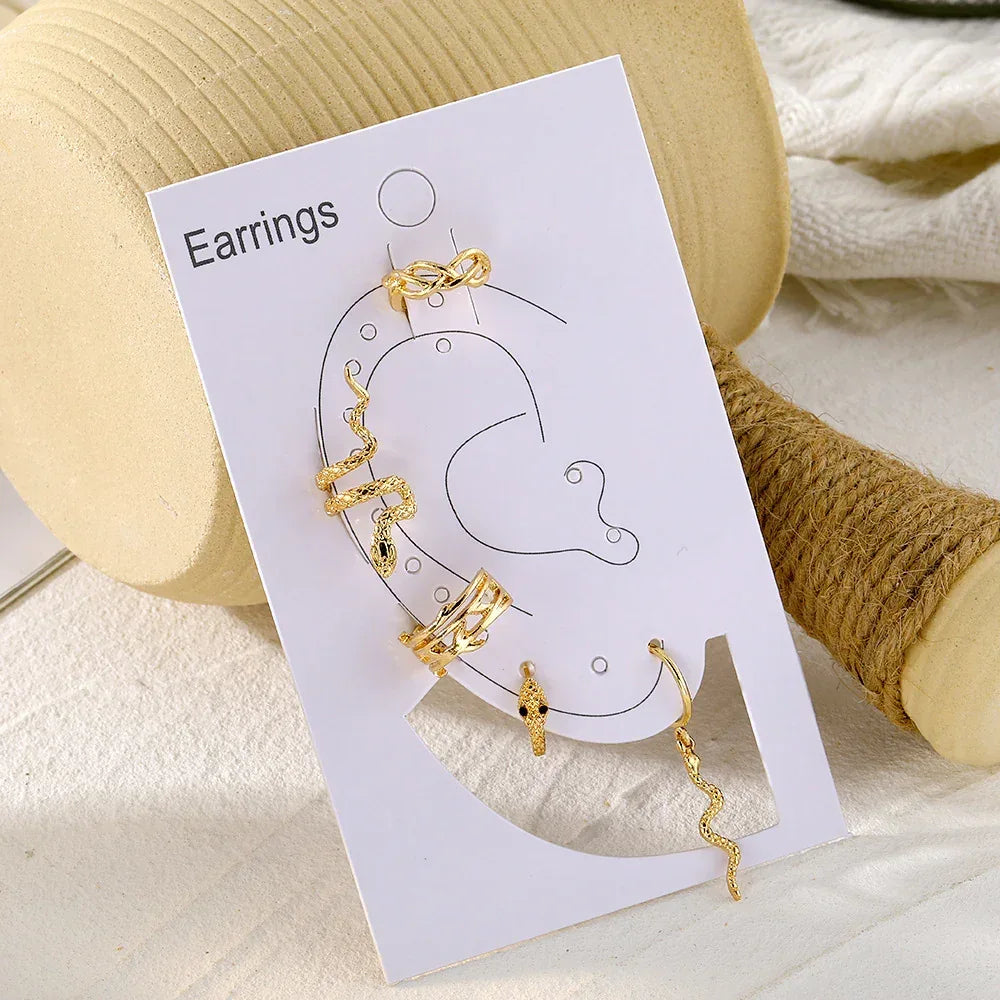 5piece Clip Earrings - Viexta
