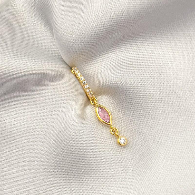 Sterling Silver Needle Zircon Earrings - Viexta