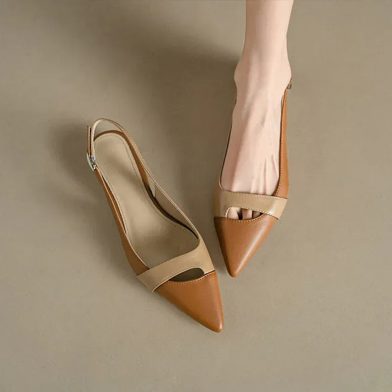 French Style Pumps Matching Pointed Toe Sandals - Viexta