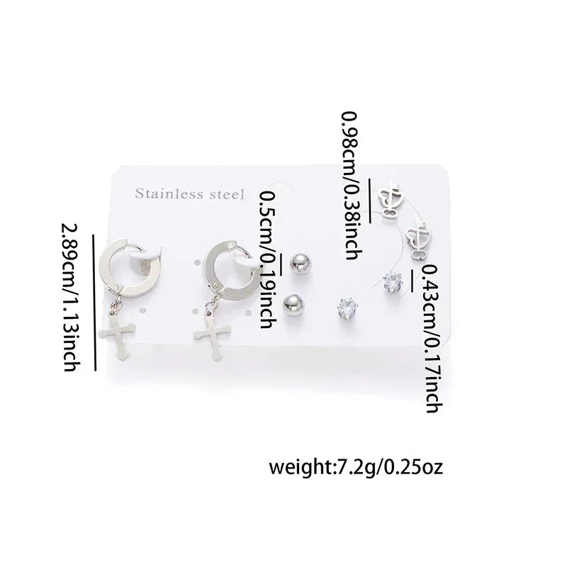 Titanium Steel Earrings Set - Viexta