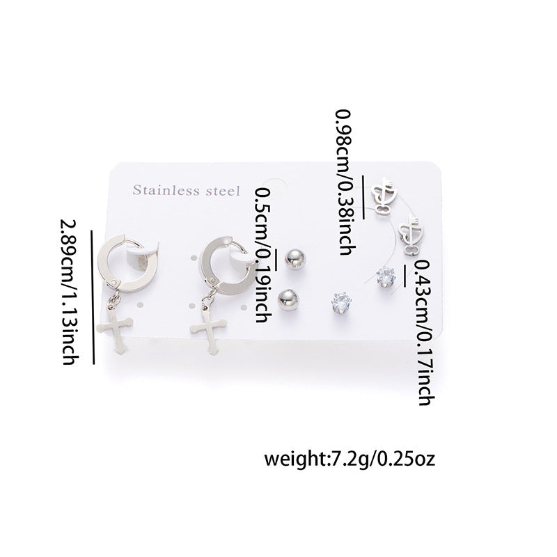 Titanium Steel Earrings Set