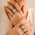 Trendy Glossy Water Drop Ring