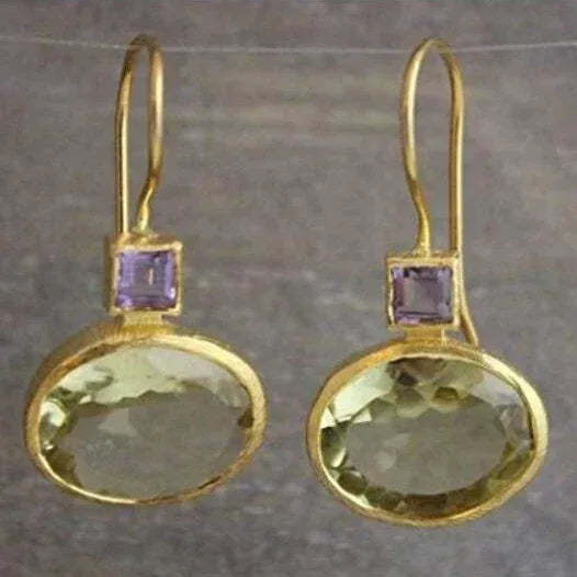 exaggerated-geometry-crystal-glass-long-earrings - Viexta