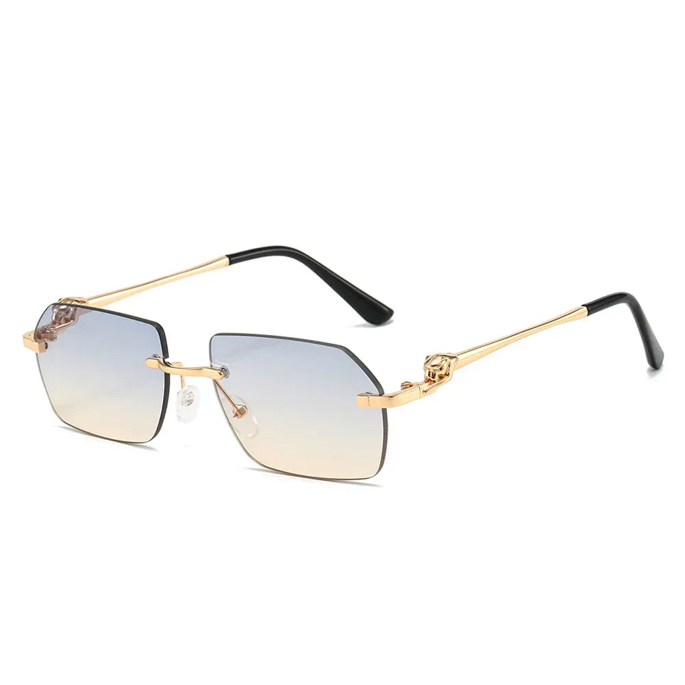 Frameless Trimming Leopard Sunglasses For Men And Women - Viexta