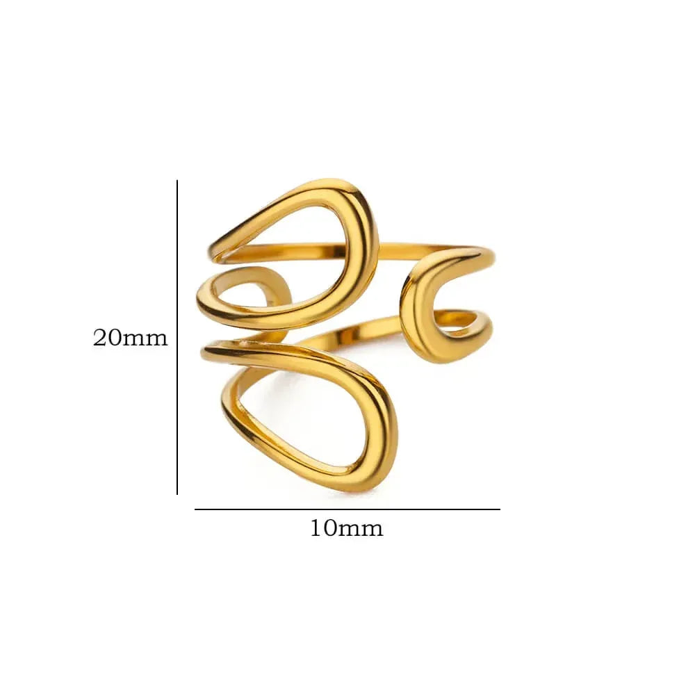 18K Gold Korean Minimalist Ring - Viexta